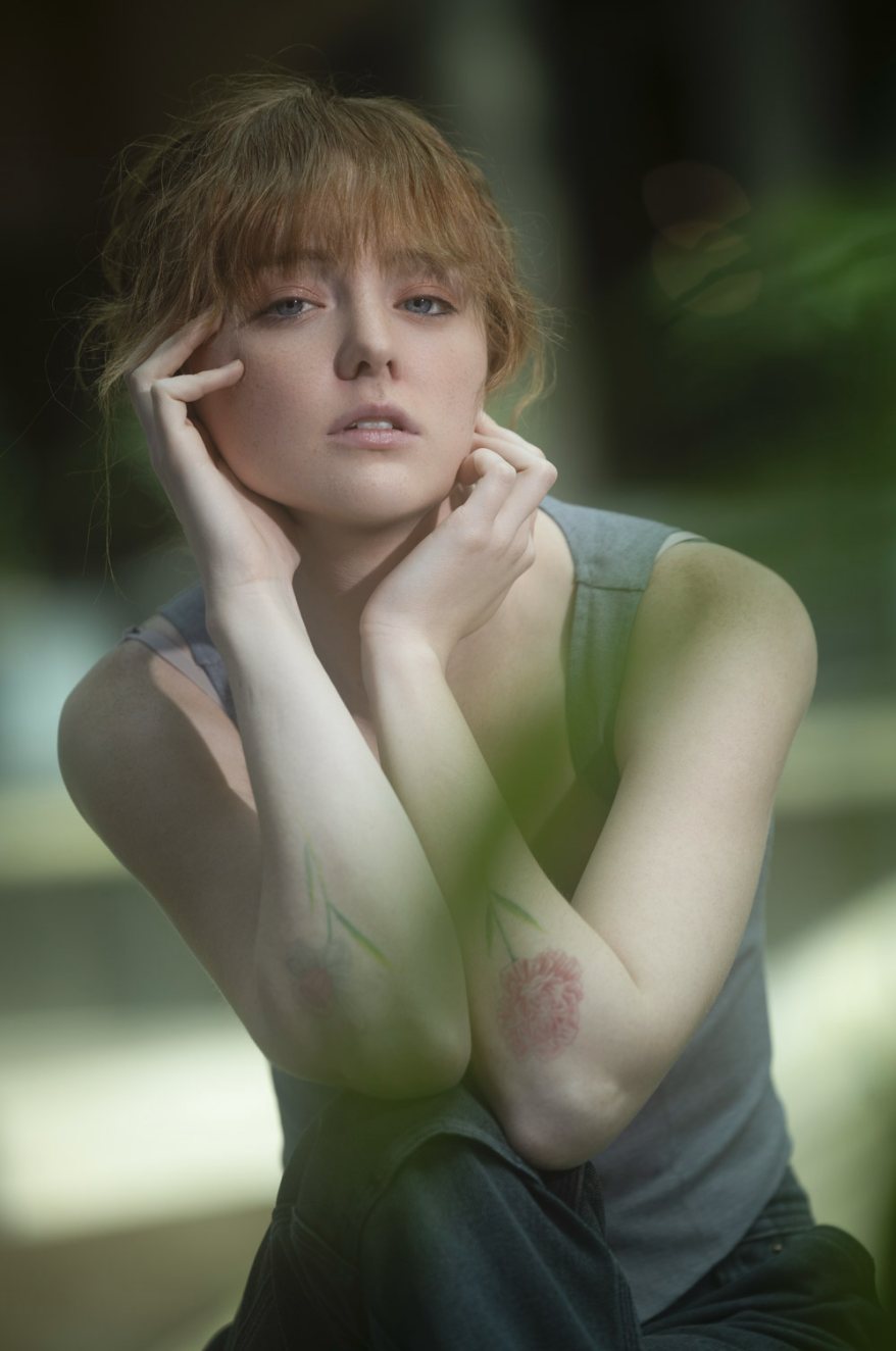 Soft ethereal senior portrait, hands framing the face — senior portraits, South Bend, Indiana